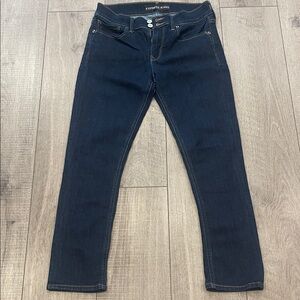 Express Women Cropped MidRise Leggings Dark Blue Jeans Size 4 Regular